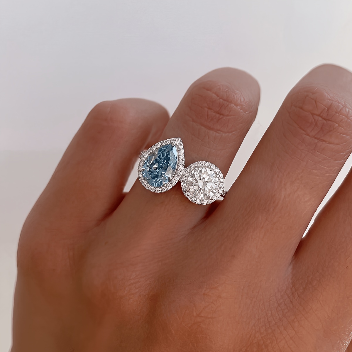 Women's Elegant Pear-Shaped Vintage Ring, Versatile Gift